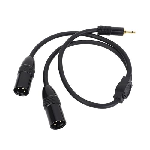 RASTKY Cable Estéreo Dual XLR Macho a TRS de 1/8 Pulgadas, Calidad de Sonido Superior para Reproductor Multimedia Portátil, Mezclador de Ordenador Portátil
