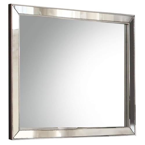 Acme Voeville II Rectangular Mirror in Silver