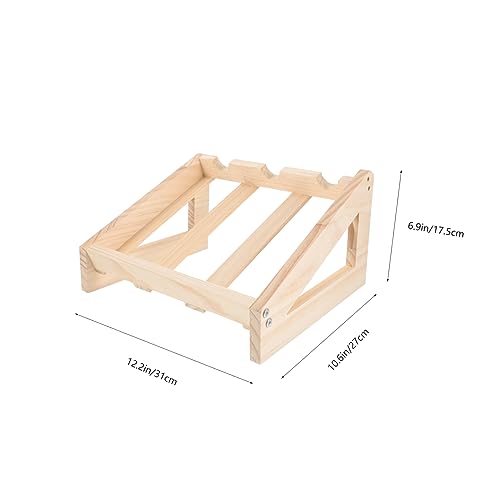 Soporte para botellas de vino de madera estilo vintage miniatura 2