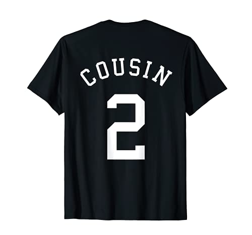 Cousin Team Shirt No. 2 Football Soccer Basketball Hockey T-Shirt, Black