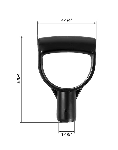 image for QWORK Shovel D Grip Handle, 4 Pack 1-1/8
