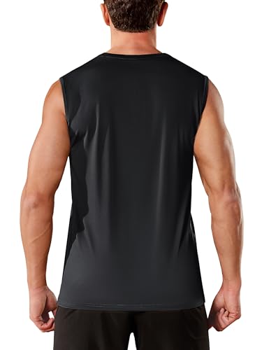 TACVASEN Men's Sleeveless Shirts Quick Dry Tank Tops for Men Sun Protection UPF 50+ Athletic Gym Workout Muscle Shirts2