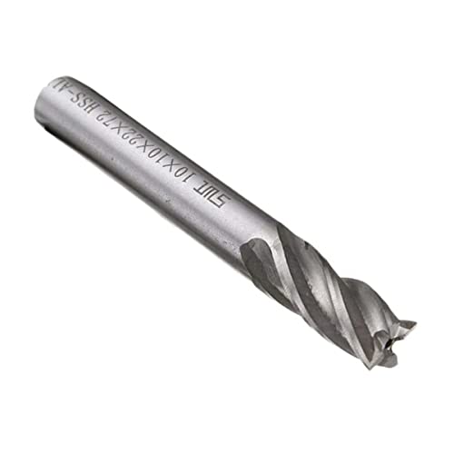 Image of Industrial Tools Super Hard High Speed Steel Straight Shank End Milling Cutter Carbide Square End Milling Cutter Carbide End Milling Cutter for Alloy Steel Hardened Steel - 4 Slots (2Pcs)