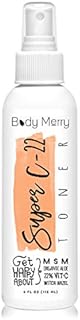 Body Merry Super-C 22 Toner – Vitamin C Facial Toner with Organic Aloe, Tea Tree Oil and Witch Hazel - Brightening and Hydrating Pore Cleanser for Oily and Acne-Prone Skin, 4 fl oz
