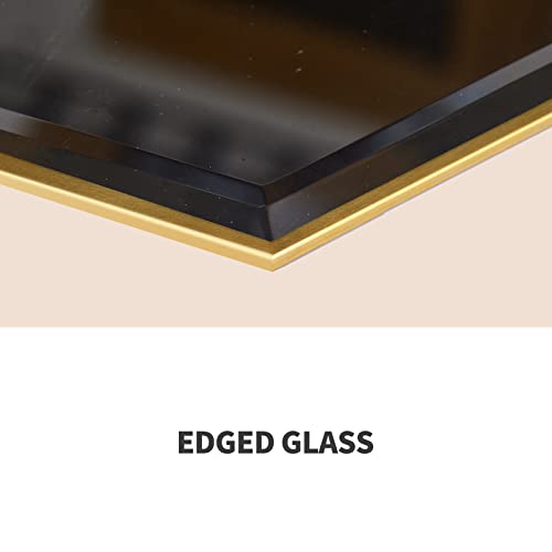 Ytwmzzz Diamond Shape Decorative Wall Mirror Set Of 3 Pcs, Small Modern Wall Mirror With Copper Hanging Chain For Home Decor (Large, Gold) #TOP3