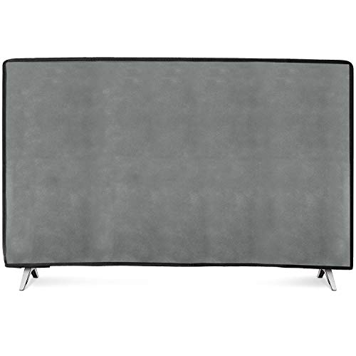 kwmobile Dust Cover for 32" TV - Fabric Case TV Protector for Indoor Flat Screen TVs - Light Grey