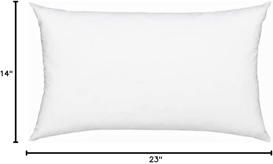 Fennco Styles 100% Polyester Fiber Pillow Filler Insert, White (Rectangular 11"X15", 2-Pack)