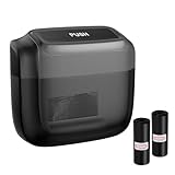 ideamall 車内 ゴミ箱 倒れない カー用品 助手席 車載 スリム ダストボックス 吊り下げ 袋付き (ブラック)