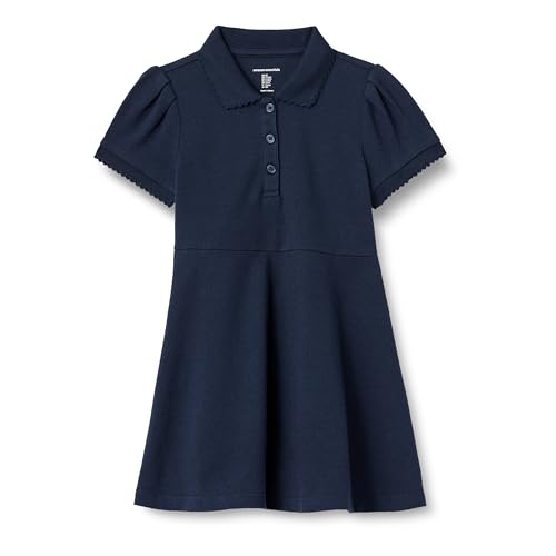 Amazon Essentials Girls Short Sleeve Polo Dress Navy Small