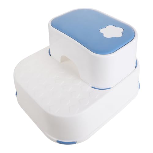 Mikinona Bathroom Step Stool Sturdy Non-Slip Footstool for Boys and Girls Easy to Clean and Store