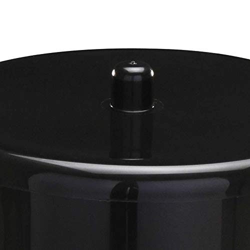 Cestomultiuso com Tampa Diam Astra Preto 20X25cm