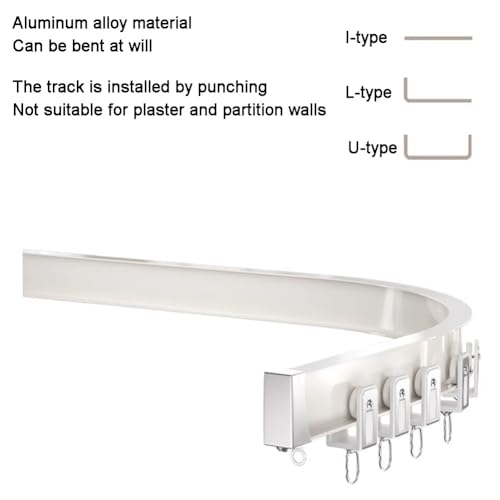 Rideau de séparation de pièce occultant et isolant avec rail de plafond modulable