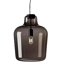 LED Chandeliers, Nordic Chandelier Black Glass Shade Design Pendant Light Fixture Led Ceiling Light Height Adjustable Suspension Wire Lights for Study Room, Hallway, Restaurant, Bedroom