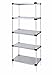 Quantum Storage Systems Wire 5 Shelf ADD-ON KIT Stainless 86in