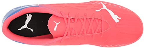 PUMA PUMA Men's Ultra 4.3 IT Soccer Shoe, Sunblaze White-Bluemazing, 10.5