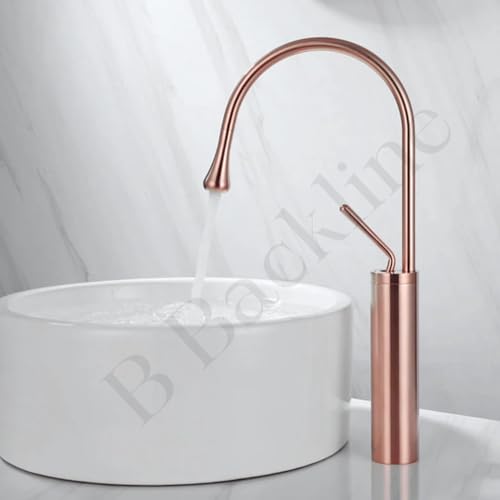 Image of B Backline Basin Mixer Tap Hot Cold | Wash Basin Mixer Faucet | Pillar tap for wash Basin | Taps for Bathroom & Livingroom (Rosegold)