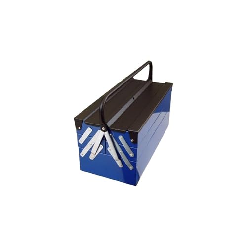 La zappa Caja de herramientas 'Extra' fabricada en chapa pesada pintada a fuego color azul (5 compartimentos - 58 x 21 x 20 cm)