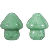 Nupuyai Packung mit 2 Kristall Pilz Figur Deko, Geschnitzte Mini Figuren Pilz Skulptur Heilstein ...