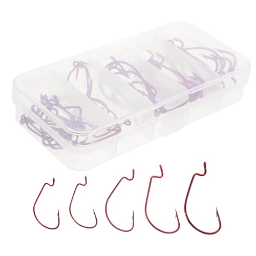 Hameçons déportés en acier carbone Mipcase x150 pour la pêche aux leurres