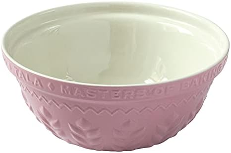 Tala 10B31388 Dusty Pink Stoneware Mixing Bowl, Embossed Corn Design, Durable, Chip-Resistant, Baking, 30cm