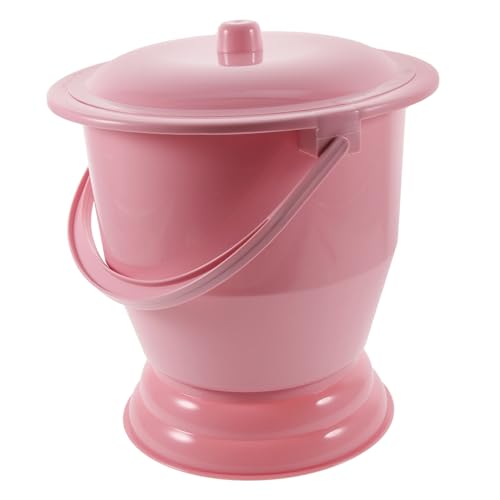 BEBEMOKO Portable Bedpan for Elderly Boys and Girls Plastic Potty Lid Easy-Clean Urinal Pail Pot Handheld Spittoon for Home Use