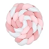 protector cuna trenzado opiniones Trenza de decoración babyCalin - Cojín Trenzado, 200 cm, Color Rosa