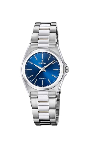 Festina Damenuhr Analog aus Edelstahl 316l Silberfarben