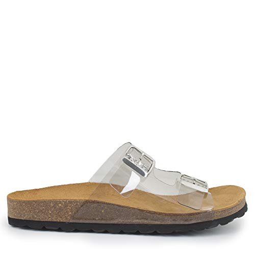 Sandalia Bio Hebillas Vinilo Gris - 41