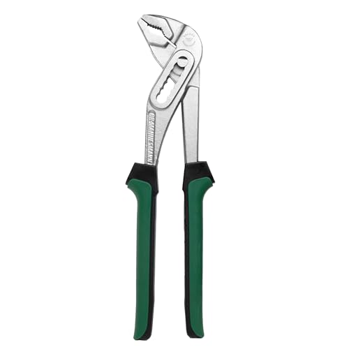 Brüder Mannesmann Wasserpumpenzange 10 Zoll Slip-Joint, matt verchromt, stufenlos verstellbar, TÜV/GS-geprüft, für Sanitär- und Heimwerker, hohe Klemmkraft, rutschfeste Verzahnung | M10972