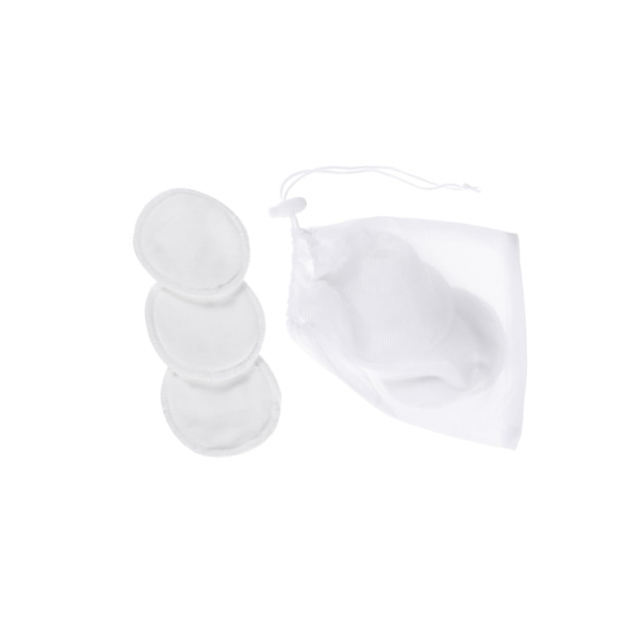MERRYHAPY 1set Feeding -Overflow Pads for Nursing Moms Thickened Breathable Maternity Accessories with Drawstring and Bags White