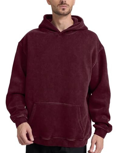 Image of Hatant Oversized Hoodie Sweatshirts for Men Couples Heavyweight Hoodies Pullover Vintage Mens Acid Wash Sweaters Clothes 2026