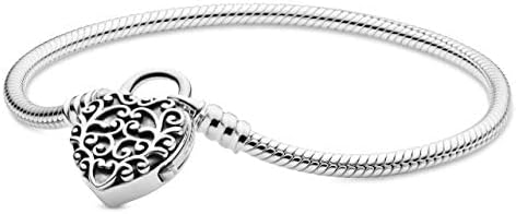 PANDORA Jewelry Smooth Silver Padlock Sterling Silver Bracelet