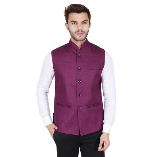 Mens Ethnic Bandhgala Khadi Nehru Jacket/Stylish Slim Fit Waistcoat