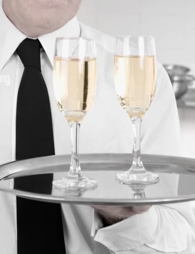DEL Space Home, Round Stainless Steel Serving Tray 36 cm, Elegant Drinks Tray with Easy Grip Edge, Ideal for Parties Bars - Image 2