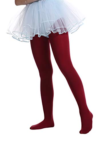 Image of EVERSWE Girls Semi Opaque Footed Tights, Microfiber Tights