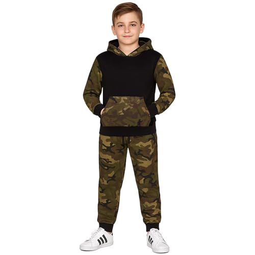 Chándal de camuflaje para niños elástico y duradero contra manchas conjunto A2Z 4 Kids