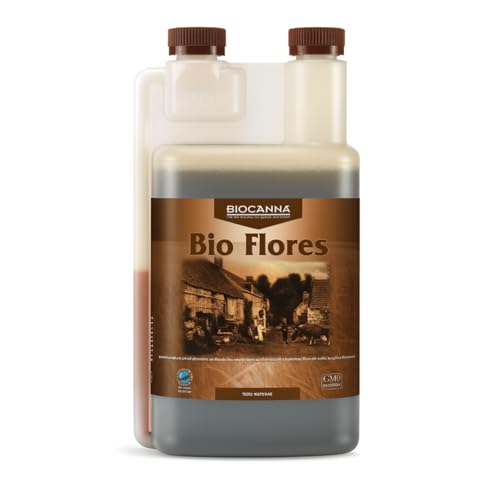 Canna Bio Flores 1 litro - Fase de floración Cultivo de interior Abono orgánico Tomates Pepinos Abono líquido orgánico