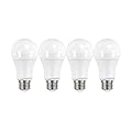 Satco S29558 9.5 Watt LED A19 Light Bulbs Value Pack 60 Watt Equivalent 4000K Cool White 4 Pack