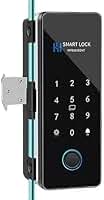 Fechadura Digital Biométrica WiFi para Porta de Vidro, com Impressão Digital, Cartão e Senha, Controle por Aplicativo, Estilo Moderno, para Residências (Vidro com Alvenaria)