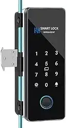 Fechadura Digital Biométrica WiFi para Porta de Vidro, com Impressão Digital, Cartão e Senha, Controle por Aplicativo, Estilo Moderno, para Residências (Vidro com Alvenaria)