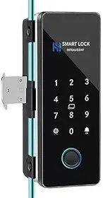 Fechadura Digital Biométrica WiFi para Porta de Vidro, com Impressão Digital, Cartão e Senha, Controle por Aplicativo, Estilo Moderno, para Residências (Vidro com Alvenaria)