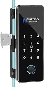 Fechadura Digital Biométrica WiFi para Porta de Vidro, com Impressão Digital, Cartão e Senha, Controle por Aplicativo, Estilo Moderno, para Residências (Vidro com Alvenaria)
