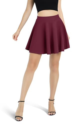 Image of Urban CoCo Women's Basic Versatile Stretchy Flared Casual Mini Skater Skirt