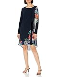 Desigual; Woman; Dress Long Sleeve; Blue; Siena; Knee long; Plants