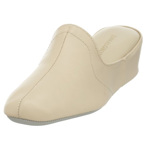 Daniel Green Womens Glamour Leather Closed Toe Mules, Bone Kidskin, Size 8.5