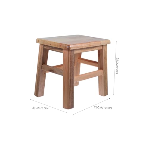 Tabouret facile à transporter et nettoyer Alipis petit banc carré en bois