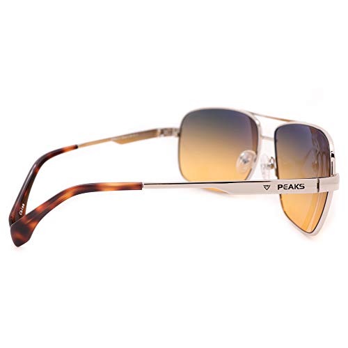 Peakvision Av2 Silver Non-Polarized Aviator Sunglasses -Unisex- Dual-Zone Lens Technology, Zero Distortion, Ra Filters, Uv Protection Eyewear For Golfing, Driving, Sports #TOP1