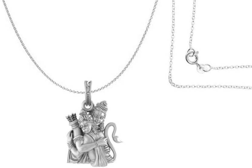 Pendentif en argent sterling Mtrolls avec God Shree Ram et Hanuman pour collier