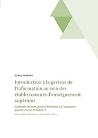 Introduction a la Gestion de L'Information Au Sein Des Etablissements D'Enseignement 3734577993 Book Cover