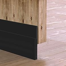 Image of Silicone Self-Adhesive Door and Window Shield Tape - Bottom Sealing Strip for Home Weather Stripping, Air Gap, Sound and Dust Proof Seal (Black)
